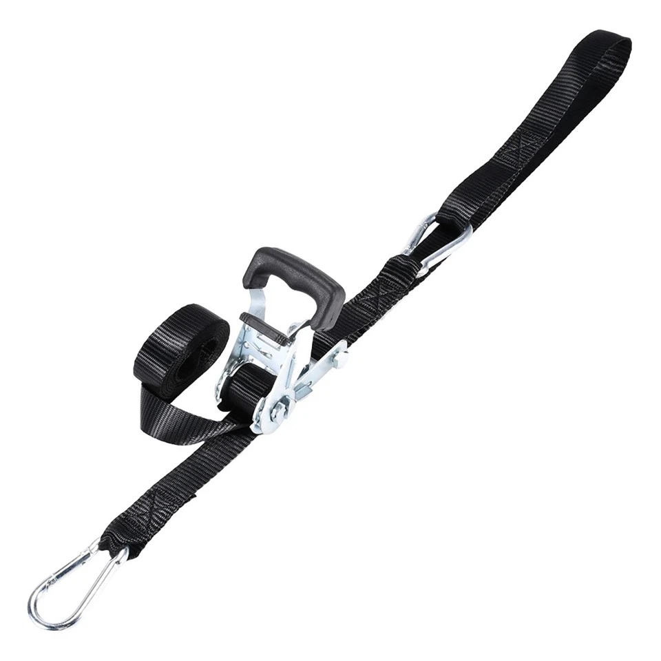 1.5 Inch Heavy-Duty Ratchet Tie Down Straps With Soft-Tye And M10 Carabiner Hooks high quality