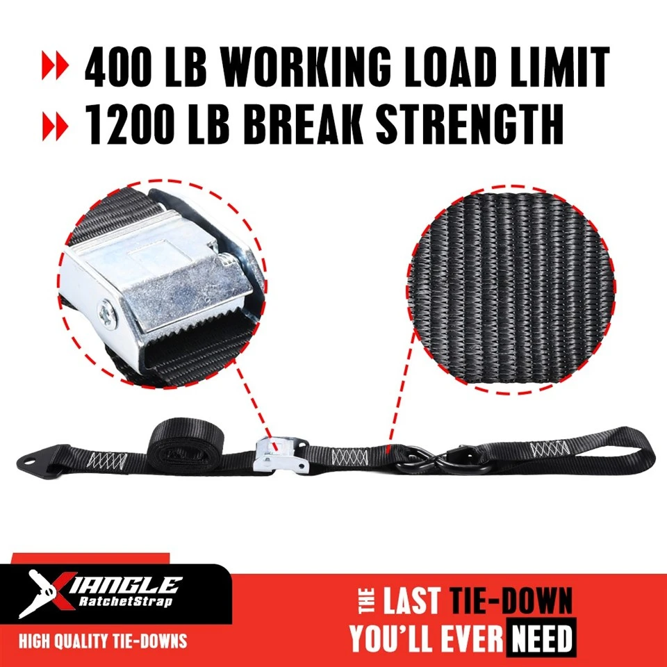 1.5-Inch High-quality Strong Motorcycle Cam Buckle Strap With Rubber-Coated S-Hook factory