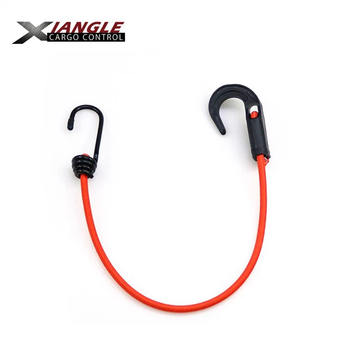 2 Hooks Orange Adjustable Bungee Cords Set 12PCS 6mm Width