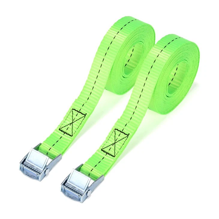 Durable 2pk 1 Inch Polyester Webbing Zinc Alloy Cam Buckle Strap Set